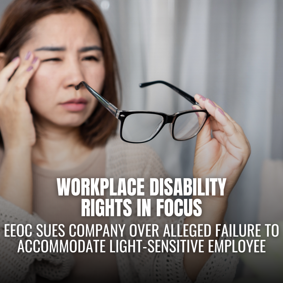Yellowhouse Machinery Faces EEOC Lawsuit for Failing to Accommodate Worker with Light Sensitivity