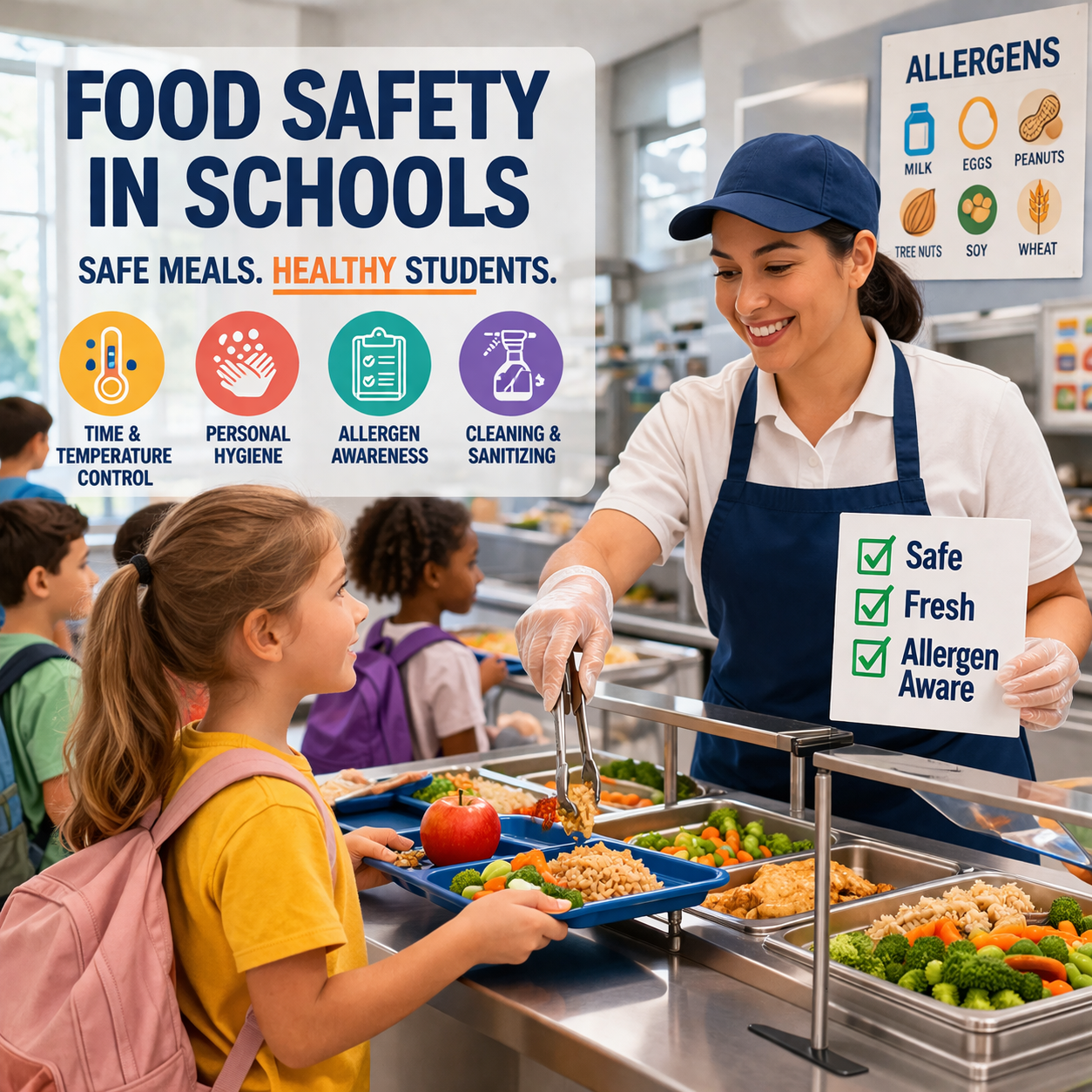 Food Safety in Schools: Ensuring Cafeteria Compliance and Allergen Protection