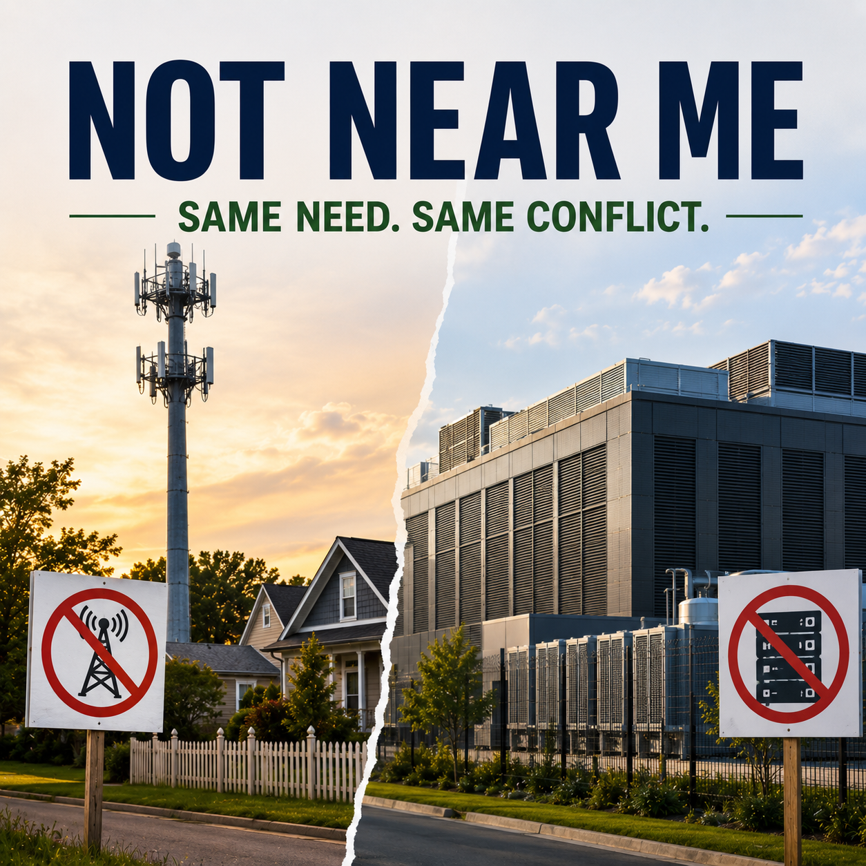 Cell Phone Towers and Data Centers Share the Same “Not Near Me” Problem