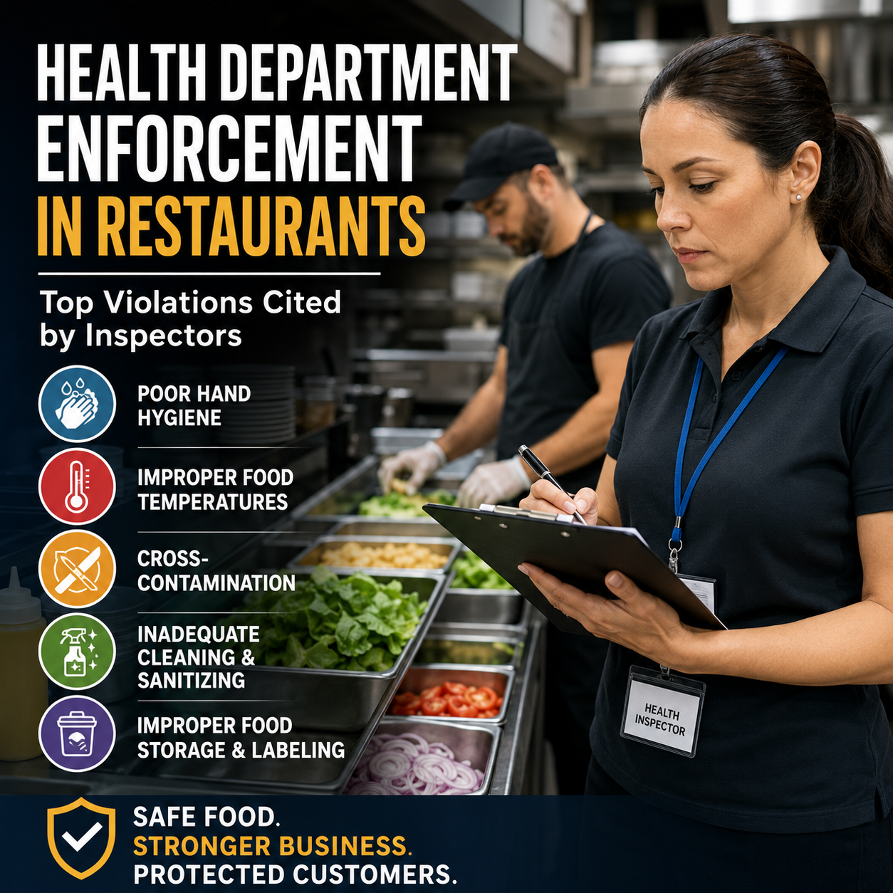 Health Department Enforcement in Restaurants: Top Violations Cited by Inspectors
