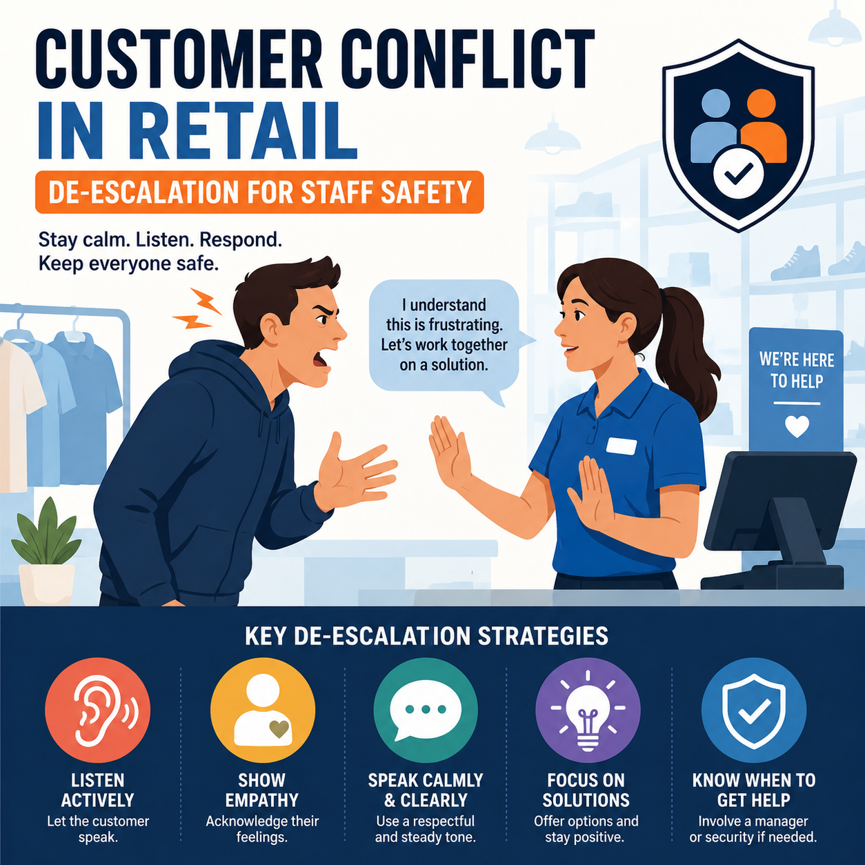 Customer Conflict in Retail: Why De-Escalation Skills Are Essential for Staff Safety