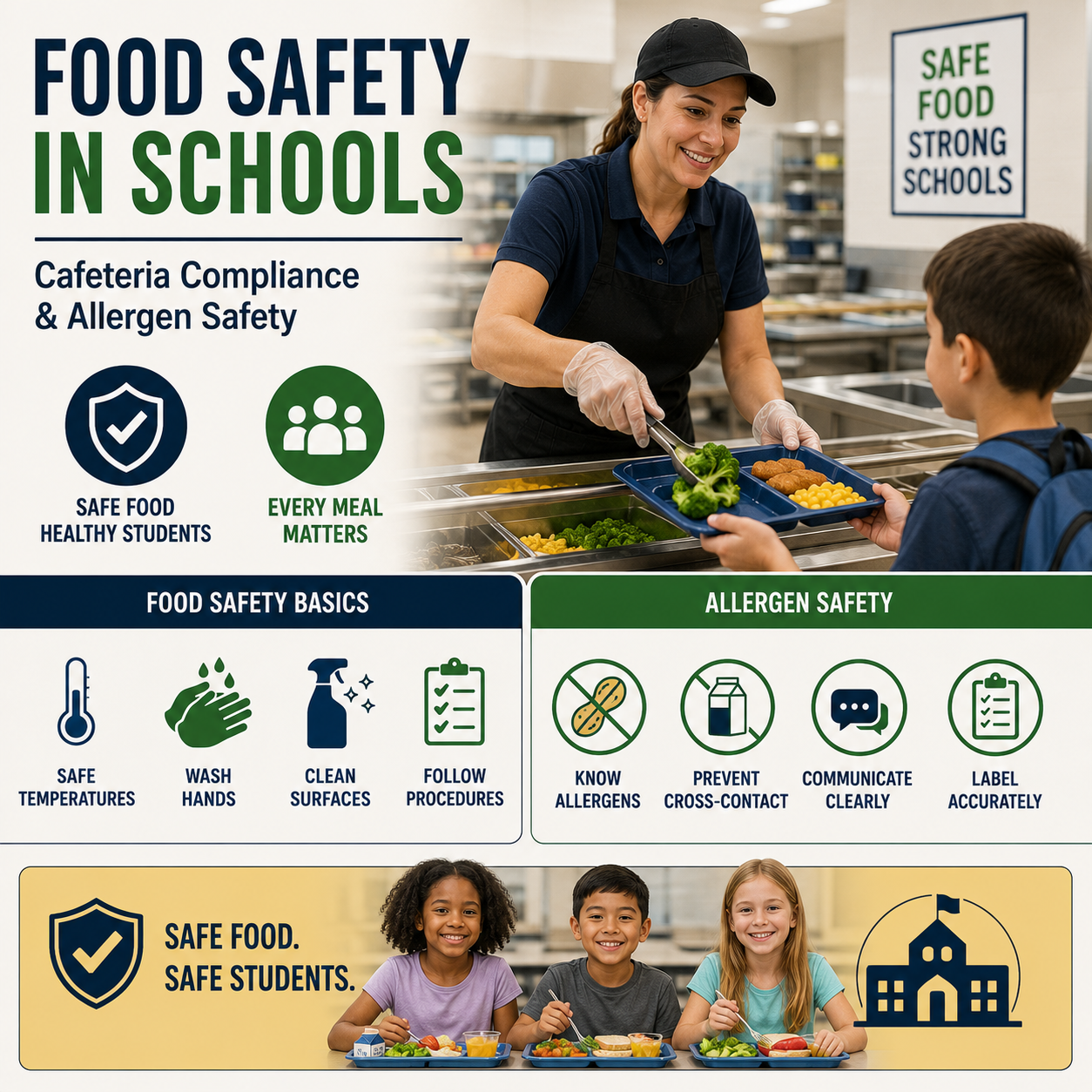 Food Safety in Schools: Cafeteria Compliance and Allergen Safety