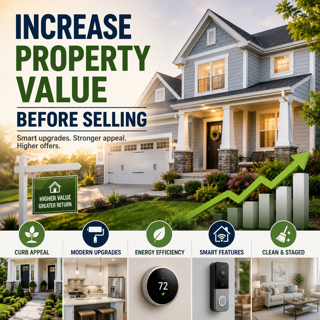 How to Increase Property Value Before Selling: Renovations, Curb Appeal, and Smart Upgrades That Matter