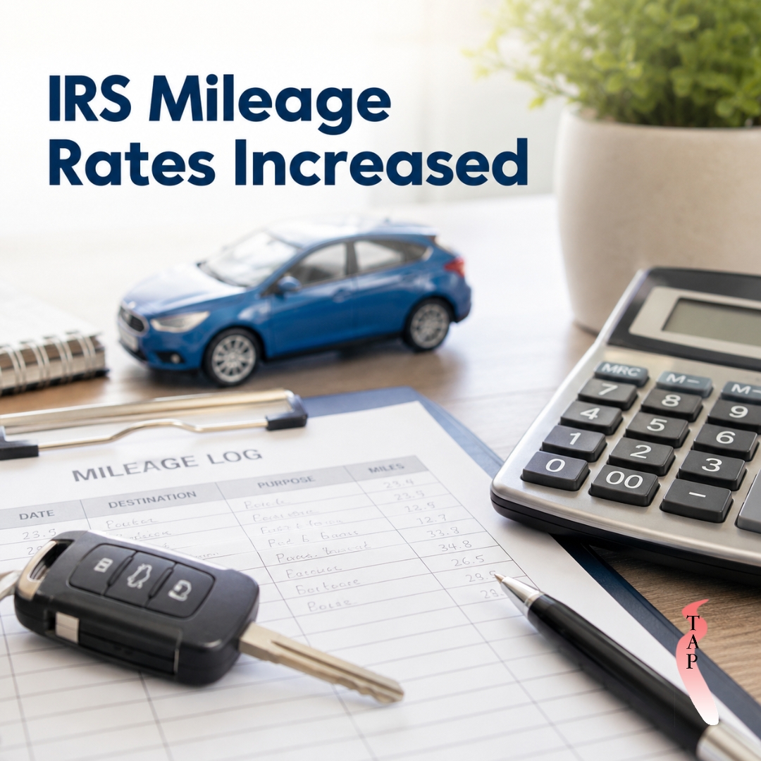 IRS Mileage Rates Increased Effective July 1, 2026
